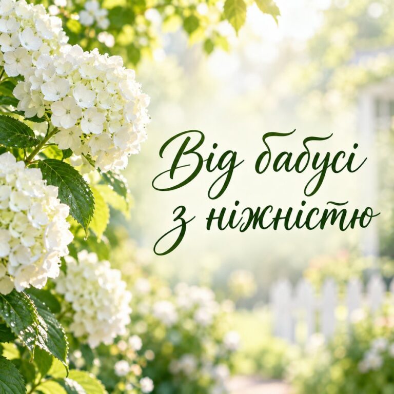 Від бабусі з ніжністю - листівка з привітанням з Днем народження дитині