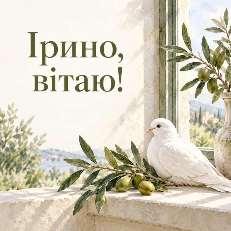 Ірино, вітаю! - листівка з привітанням з днем народження Ірині