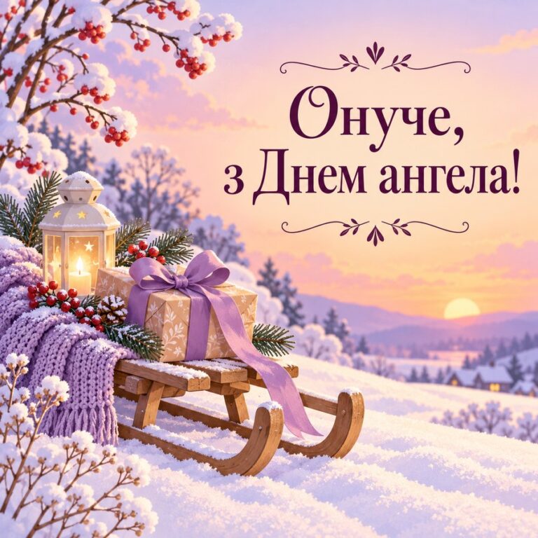 Онуче, з Днем ангела! - листівка з привітанням з Днем ангела Івана