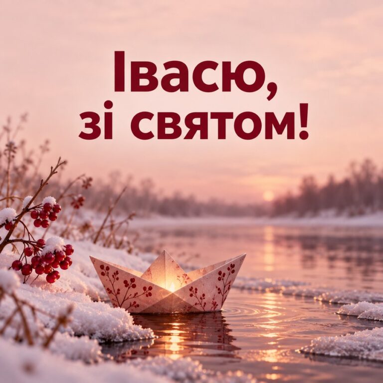Івасю, зі святом! - листівка з привітанням з Днем ангела Івана