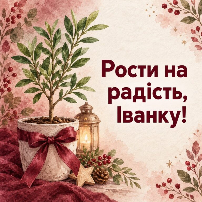 Рости на радість, Іванку! - листівка з привітанням з Днем ангела Івана