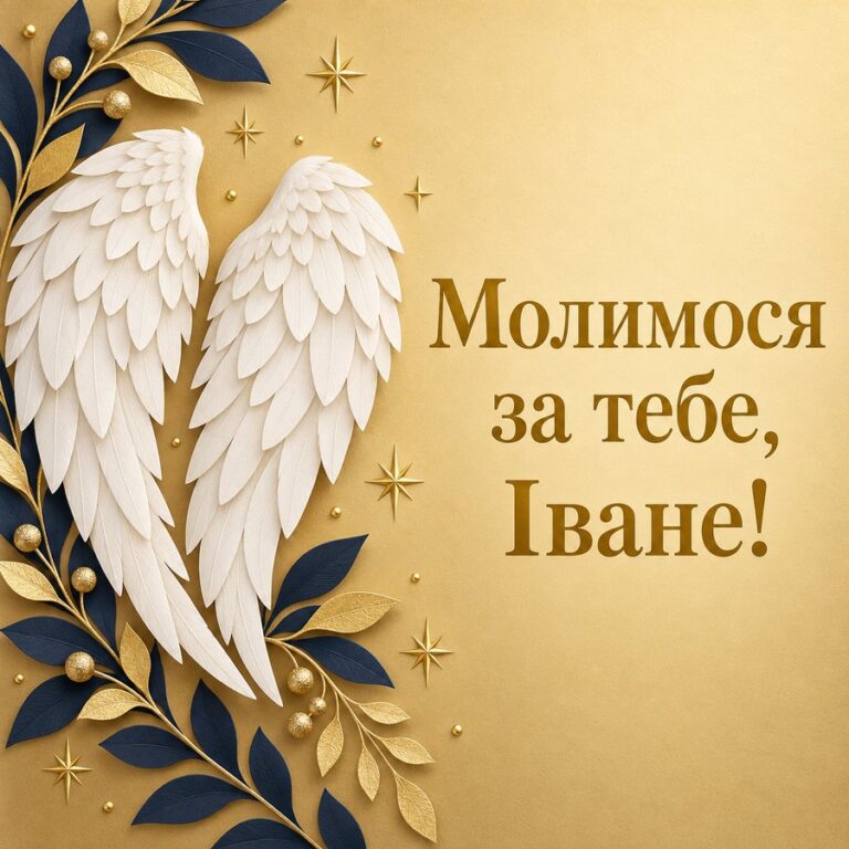 Молимося за тебе, Іване! - листівка з привітанням з Днем ангела Івана