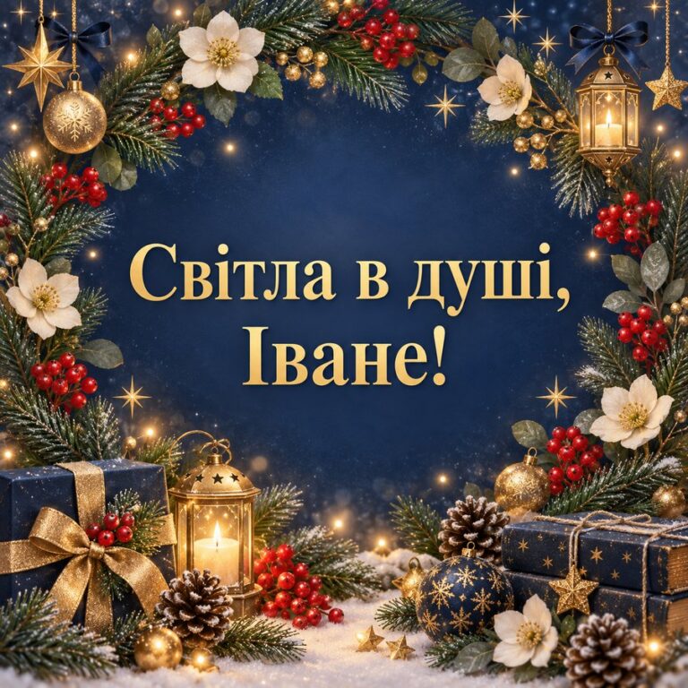 Світла в душі, Іване! - листівка з привітанням з Днем ангела Івана