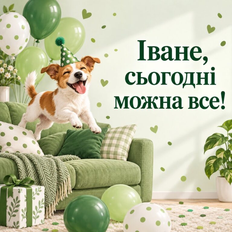 Іване, сьогодні можна все! - листівка з привітанням з Днем ангела Івана