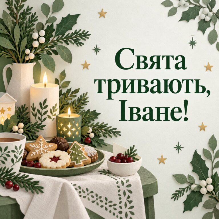 Свята тривають, Іване! - листівка з привітанням з Днем ангела Івана
