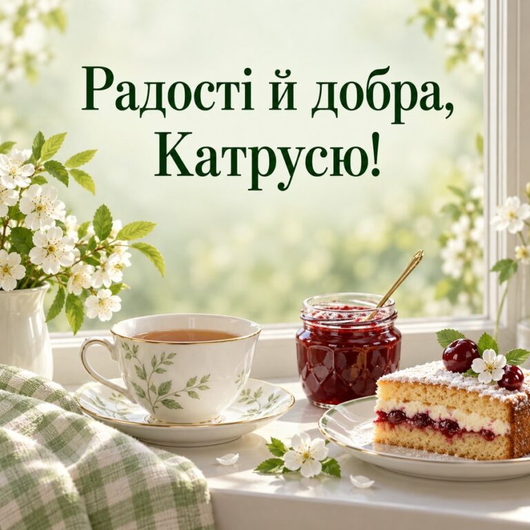 Радості й добра, Катрусю! - листівка з привітанням з Днем ангела Катерини