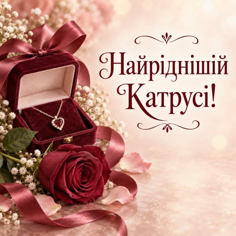 Найріднішій Катрусі! - листівка з привітанням з Днем ангела Катерини