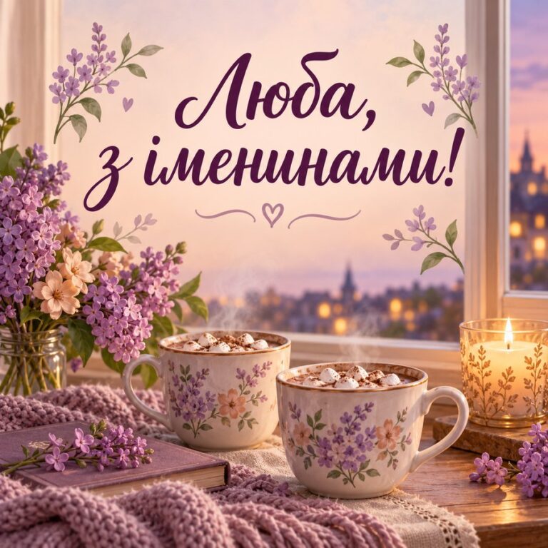Люба, з іменинами! - листівка з привітанням з Днем ангела Катерини
