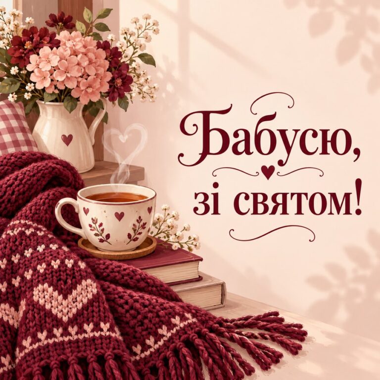 Бабусю, зі святом! - листівка з привітанням з Днем ангела Катерини