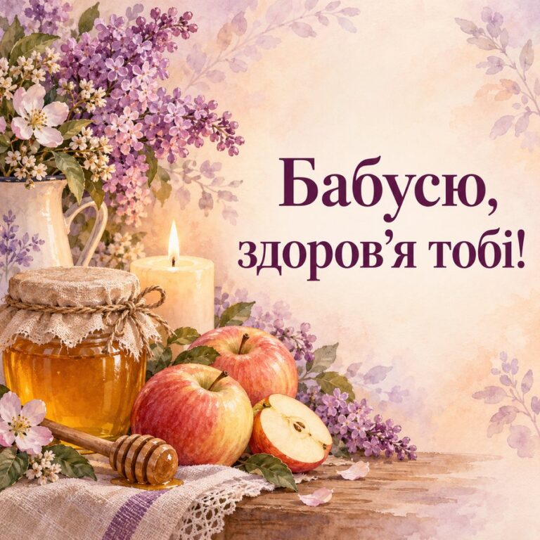 Бабусю, здоровʼя тобі! - листівка з привітанням з Днем ангела Катерини