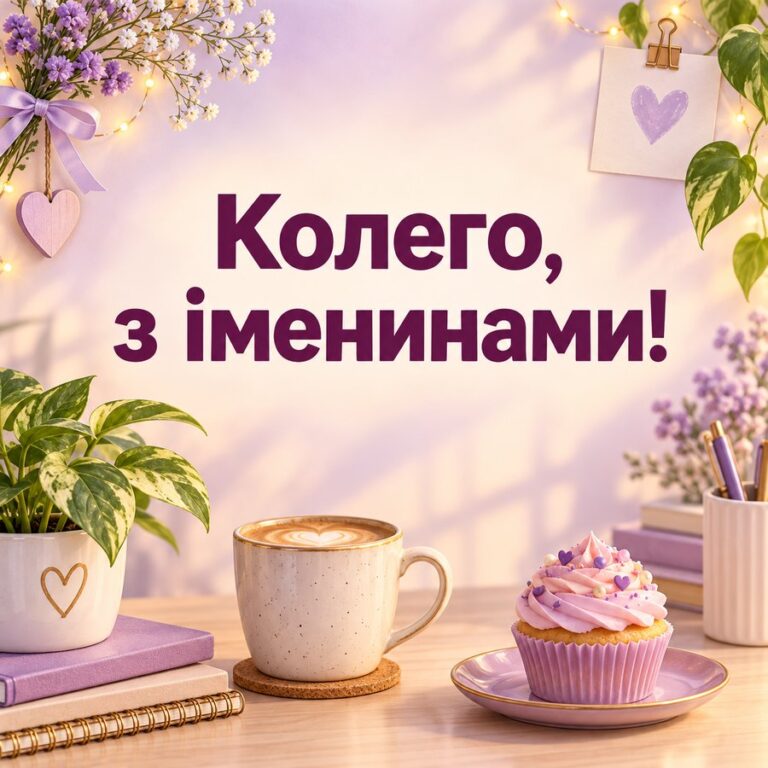Колего, з іменинами! - листівка з привітанням з Днем ангела Катерини