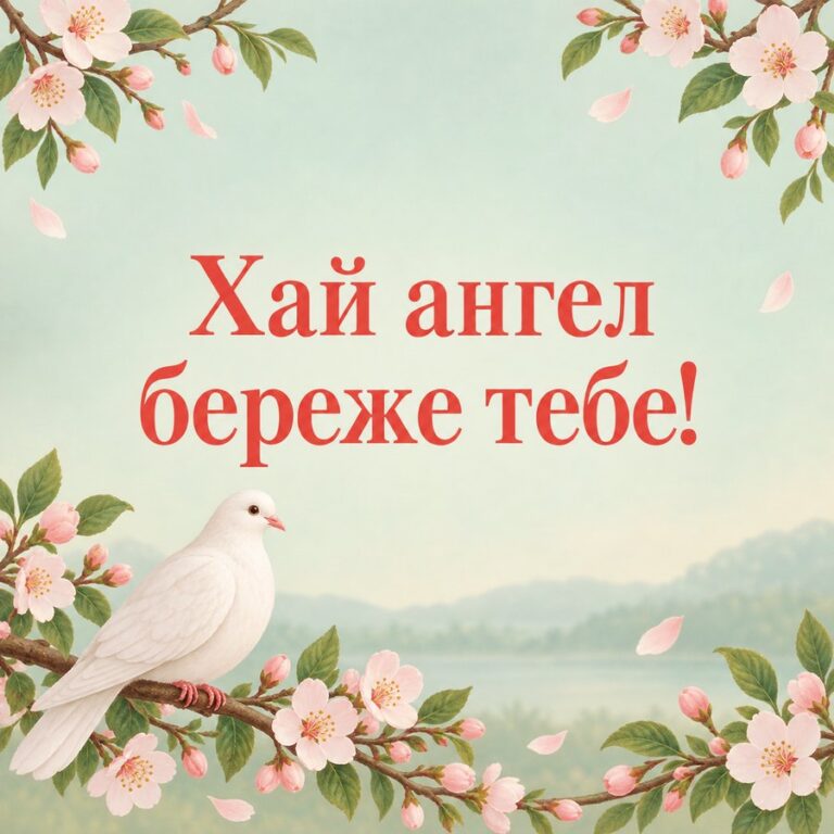 Хай ангел береже тебе! - листівка з привітанням з Днем ангела Катерини