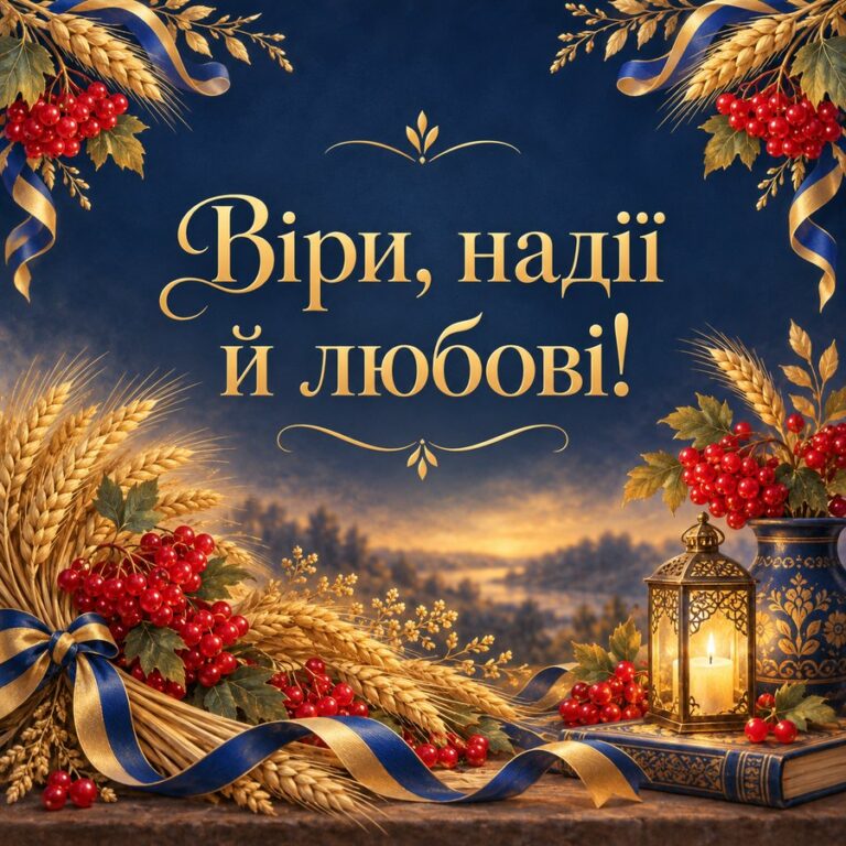 Віри, надії й любові! - листівка з привітанням з Днем ангела Катерини