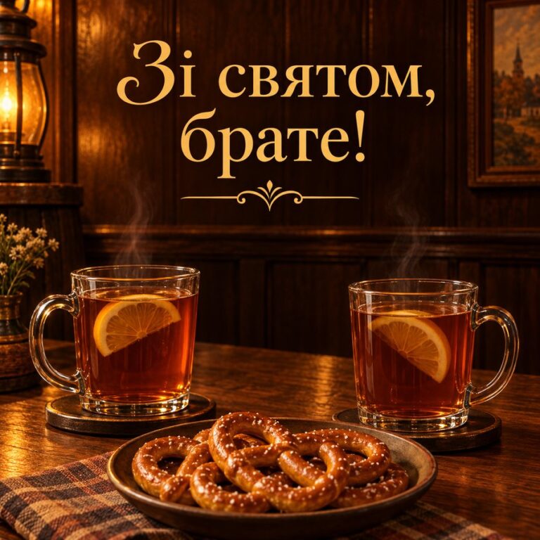 Зі святом, брате! - листівка з привітанням з Днем народження хлопцю