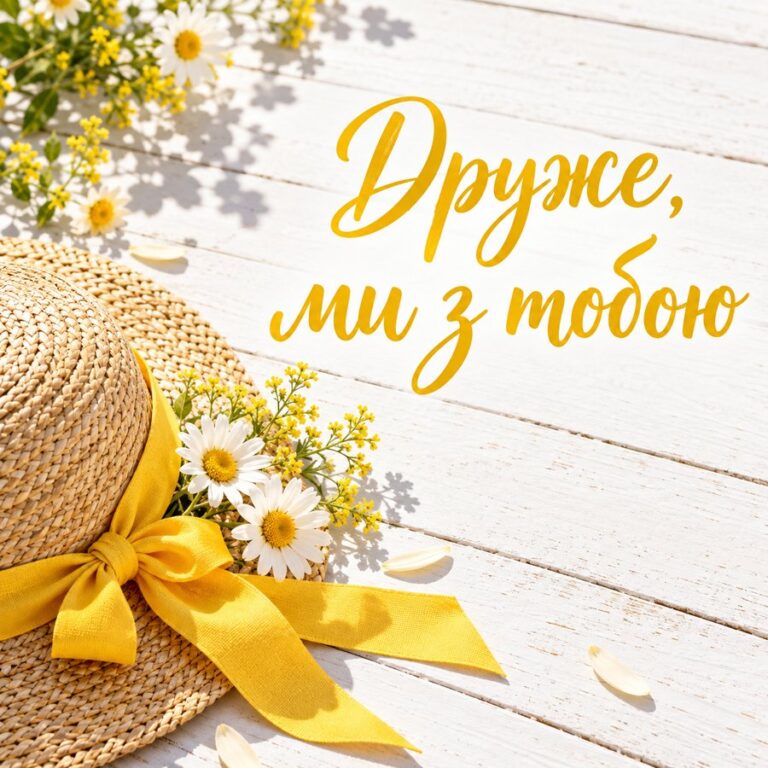 Друже, ми з тобою - листівка з привітанням з Днем народження хлопцю