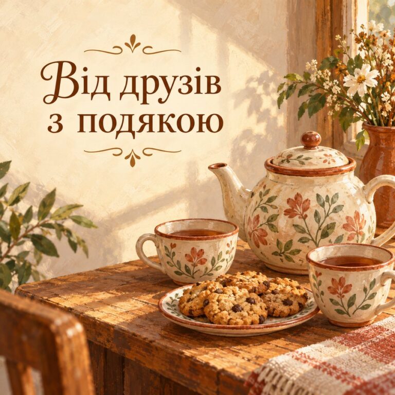 Від друзів з подякою - листівка з привітанням з Днем народження хлопцю