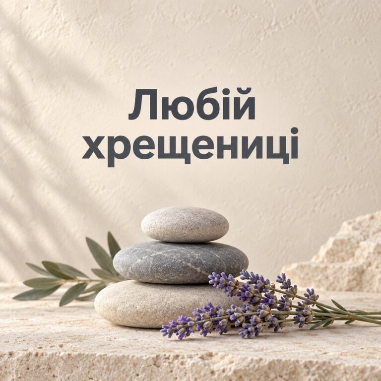 Любій хрещениці - листівка з привітанням з Днем народження хрещениці