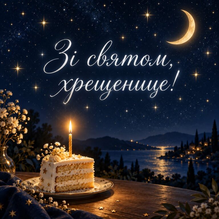 Зі святом, хрещенице! - листівка з привітанням з Днем народження хрещениці