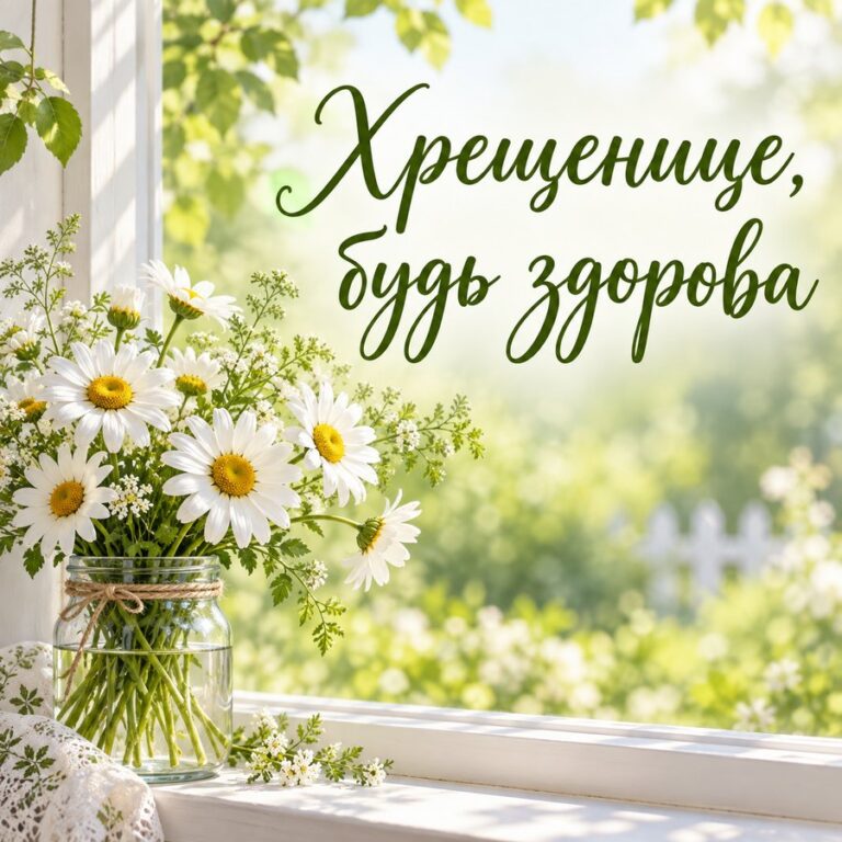 Хрещенице, будь здорова - листівка з привітанням з Днем народження хрещениці
