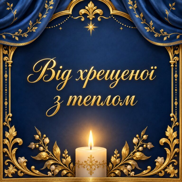 Від хрещеної з теплом - листівка з привітанням з Днем народження хрещениці