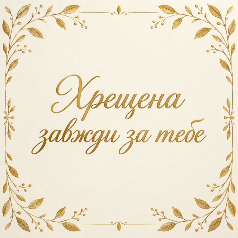 Хрещена завжди за тебе - листівка з привітанням з Днем народження хрещениці