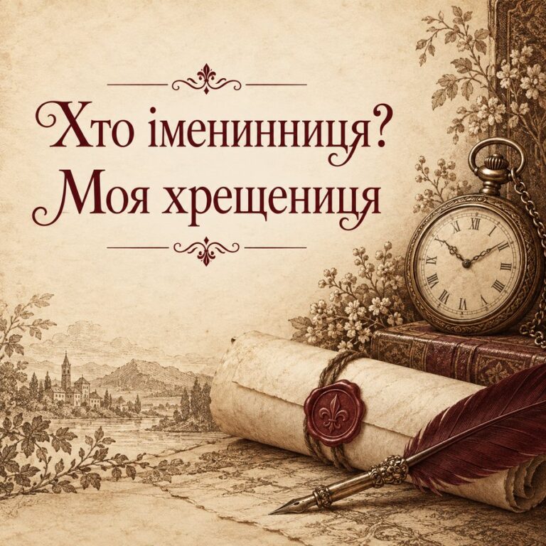 Хто іменинниця? Моя хрещениця - листівка з привітанням з Днем народження хрещениці