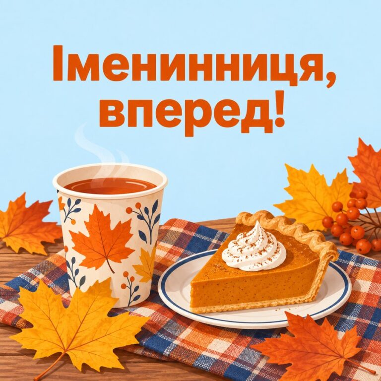 Іменинниця, вперед! - листівка з привітанням з Днем народження хрещениці
