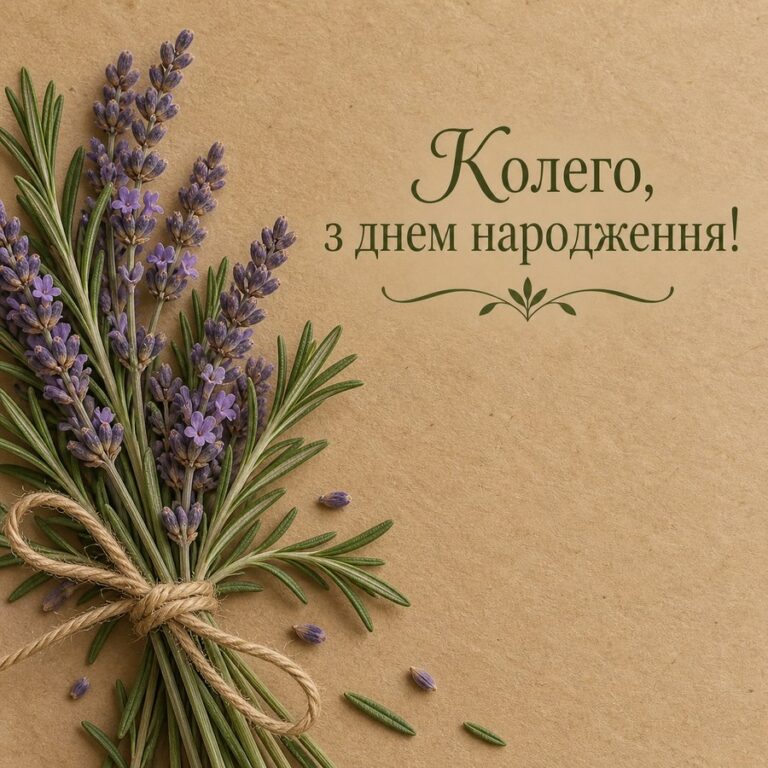 Колего, з днем народження! - листівка з привітанням з Днем народження колезі