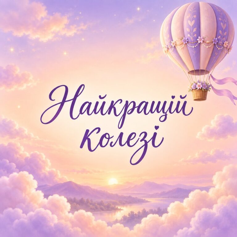 Найкращій колезі - листівка з привітанням з Днем народження колезі