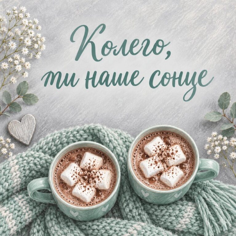 Колего, ти наше сонце - листівка з привітанням з Днем народження колезі