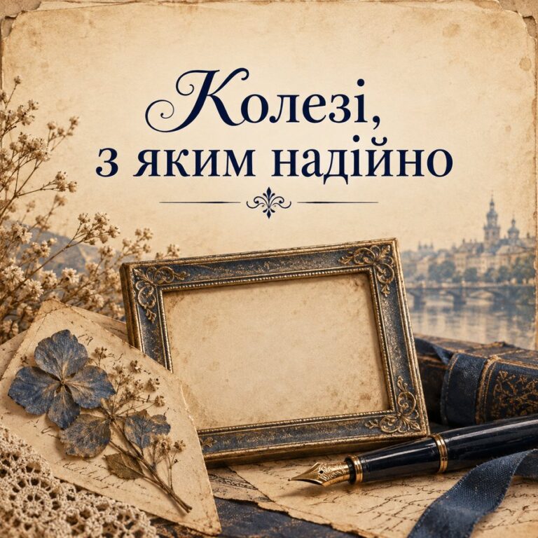 Колезі, з яким надійно - листівка з привітанням з Днем народження колезі