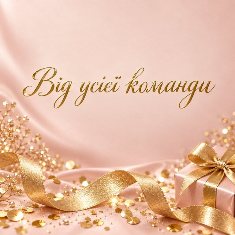 Від усієї команди - листівка з привітанням з Днем народження колезі