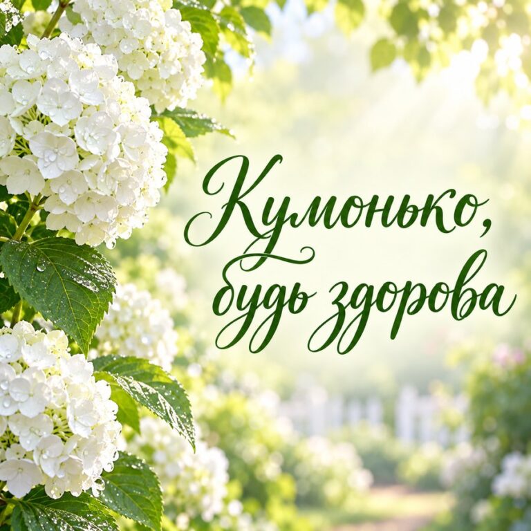 Кумонько, будь здорова - листівка з привітанням з Днем народження кумі