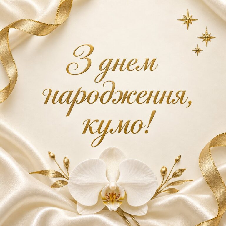 З днем народження, кумо! - листівка з привітанням з Днем народження кумі