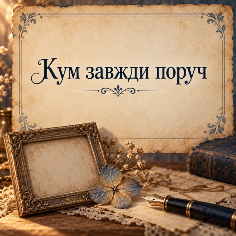 Кум завжди поруч - листівка з привітанням з Днем народження кумі