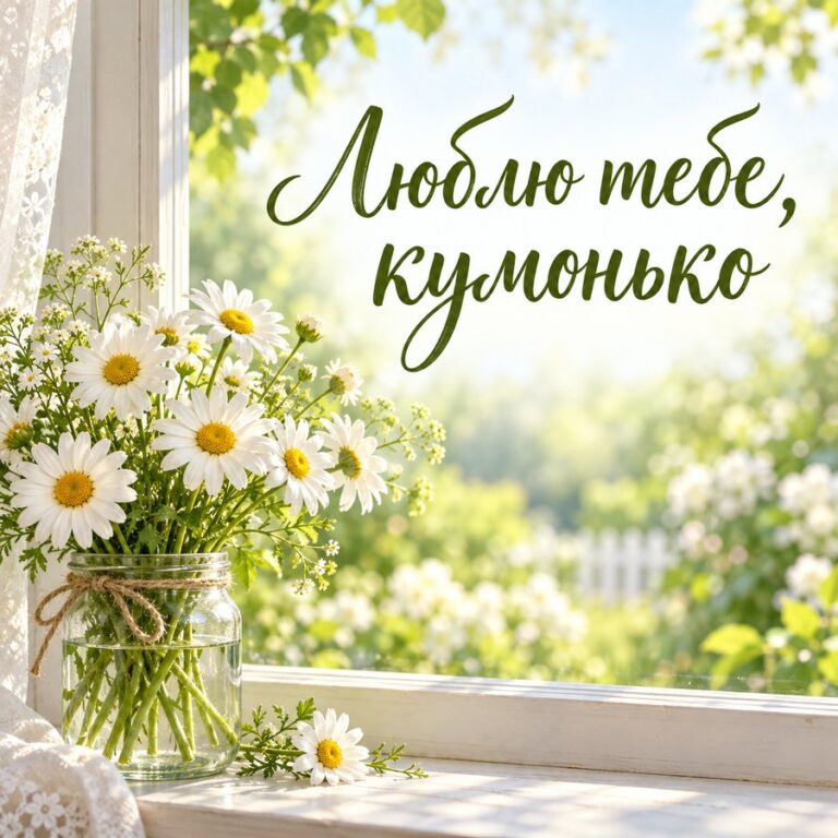 Люблю тебе, кумонько - листівка з привітанням з Днем народження кумі