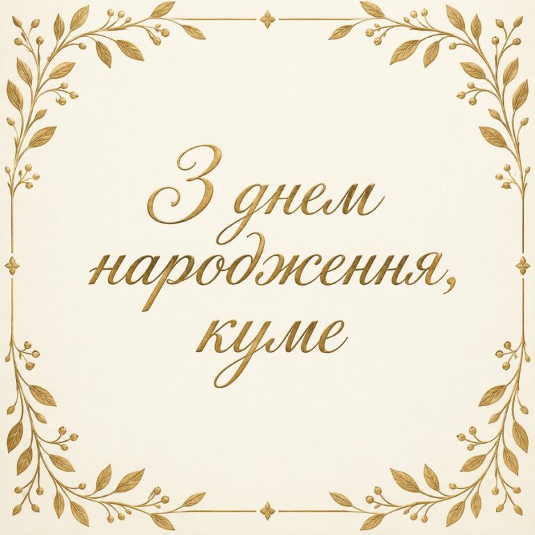 З днем народження, куме - листівка з привітанням з Днем народження куму