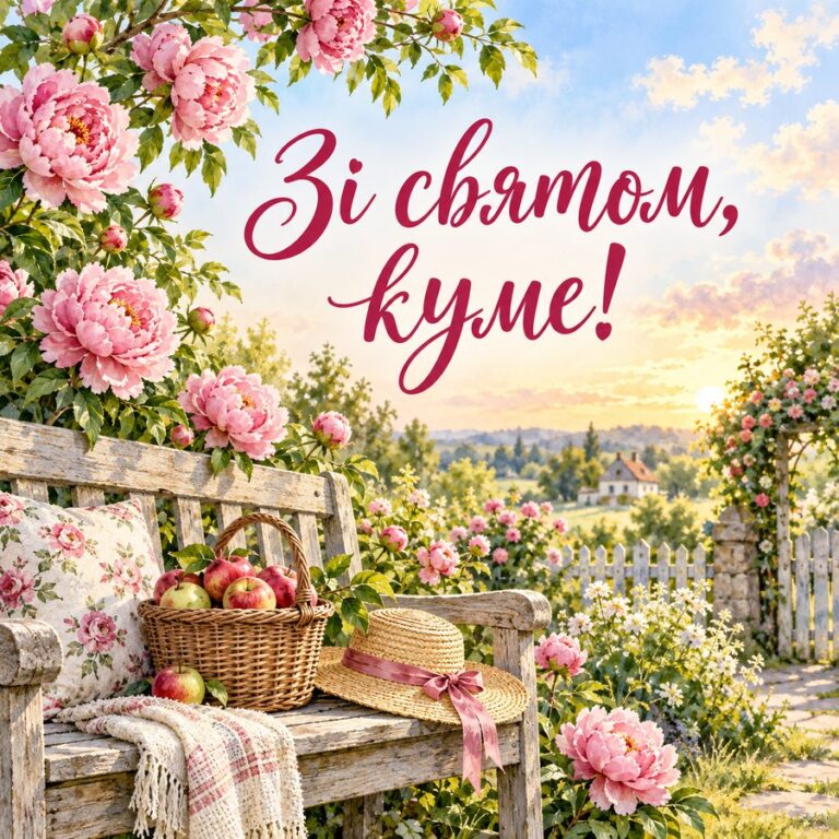 Зі святом, куме! - листівка з привітанням з Днем народження куму