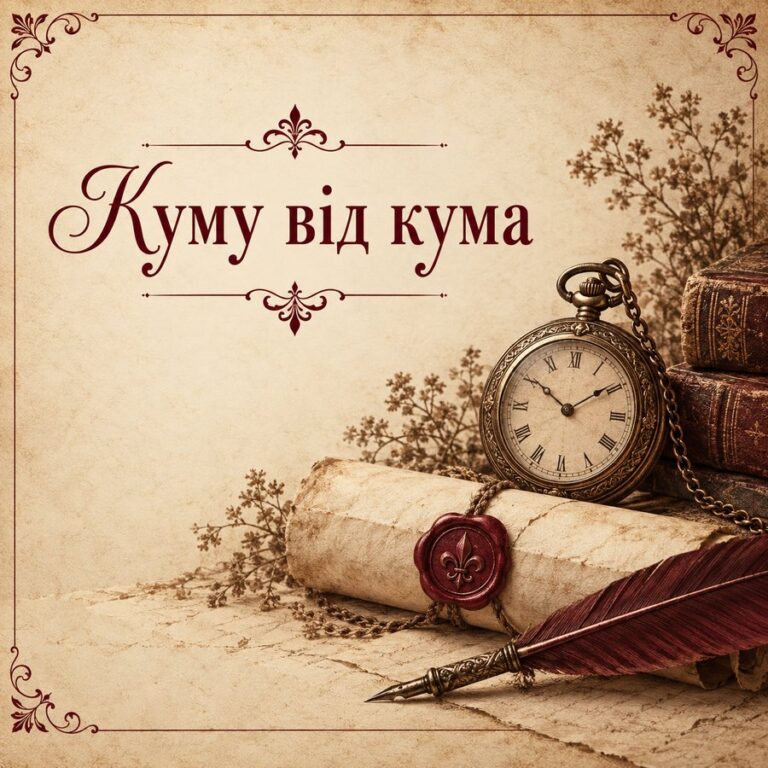 Куму від кума - листівка з привітанням з Днем народження куму