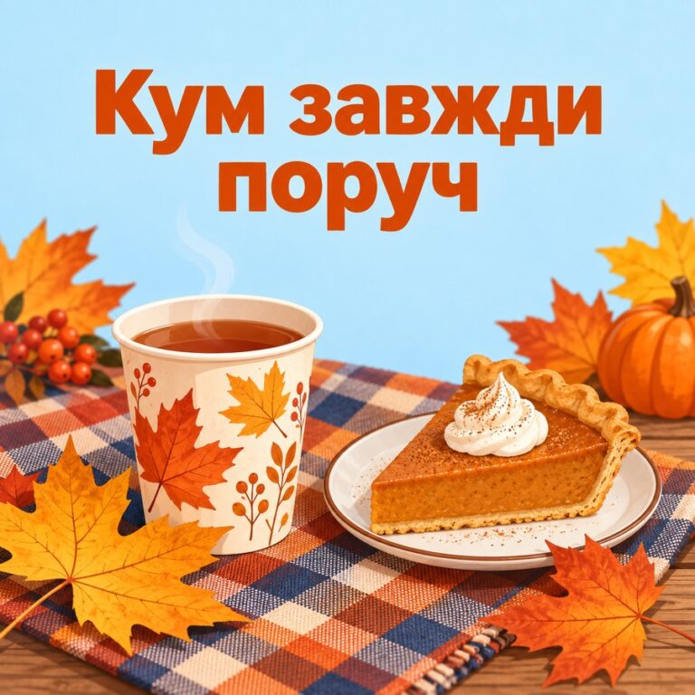 Кум завжди поруч - листівка з привітанням з Днем народження куму