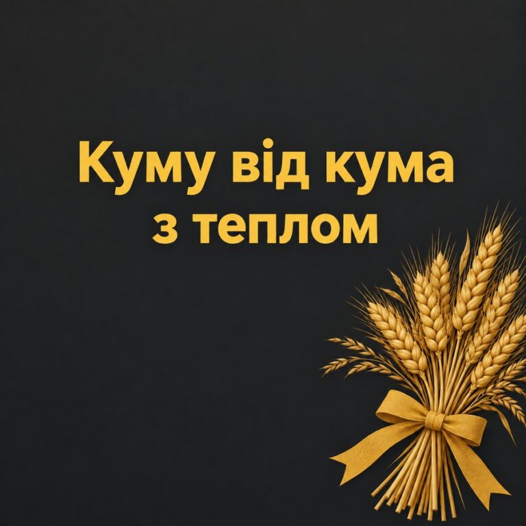 Куму від кума з теплом - листівка з привітанням з Днем народження куму