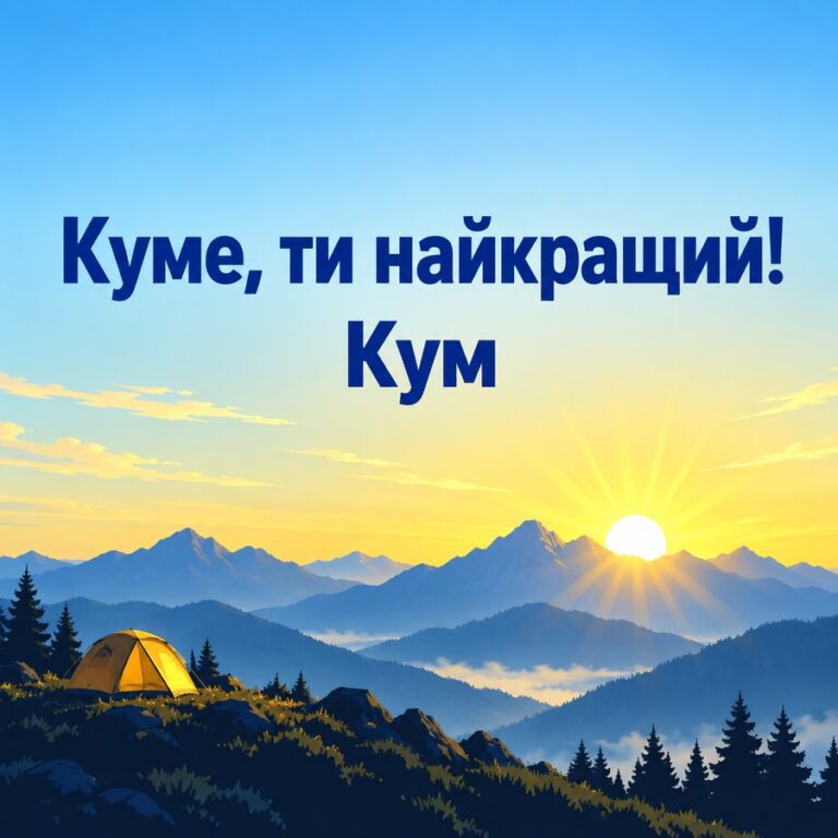 Куме, ти найкращий! Кум - листівка з привітанням з Днем народження куму