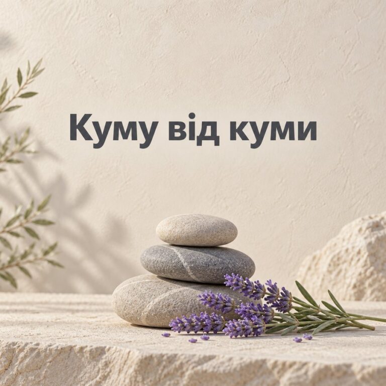 Куму від куми - листівка з привітанням з Днем народження куму
