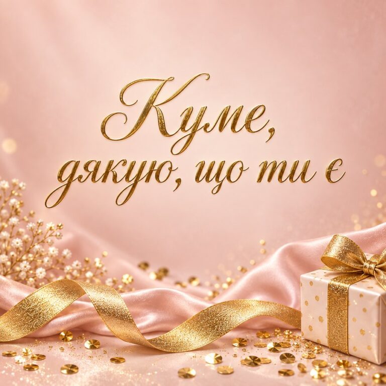 Куме, дякую, що ти є - листівка з привітанням з Днем народження куму