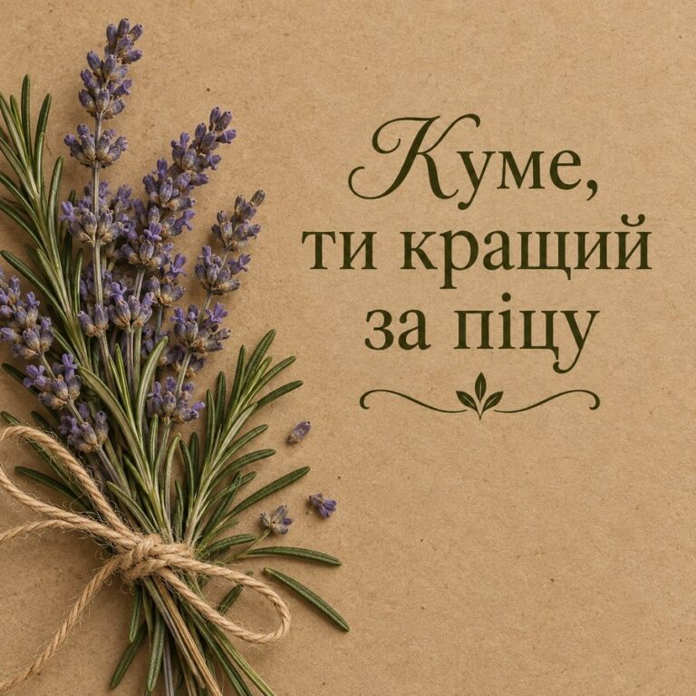 Куме, ти кращий за піцу - листівка з привітанням з Днем народження куму