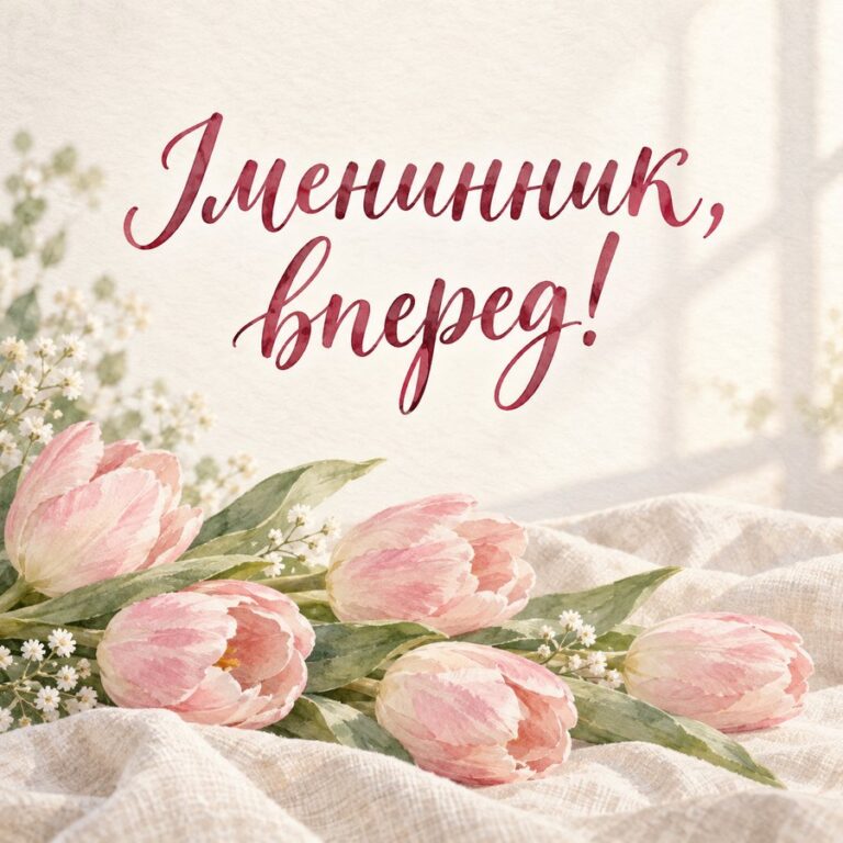 Іменинник, вперед! - листівка з привітанням з Днем народження куму