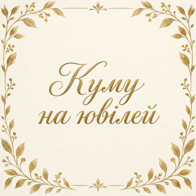 Куму на ювілей - листівка з привітанням з Днем народження куму