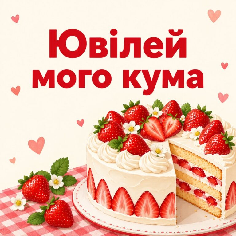 Ювілей мого кума - листівка з привітанням з Днем народження куму