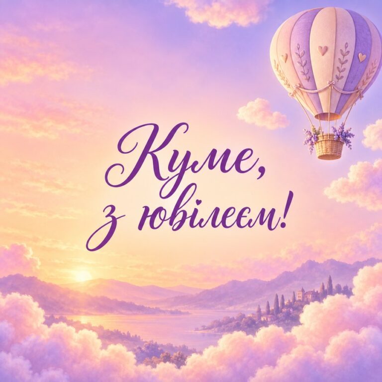 Куме, з ювілеєм! - листівка з привітанням з Днем народження куму