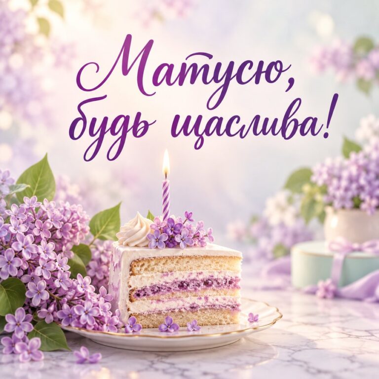 Матусю, будь щаслива! - листівка з привітанням з Днем народження мамі